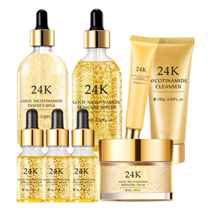 Juego de esencia Facial para el cuidado de la piel, oro de 24 quilates, blanqueamiento hidratante, suero reparador antienvejecimiento, juegos dorados - Product Image 1