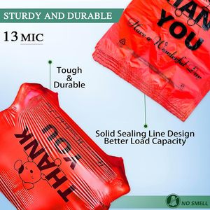 Sac de courses réutilisable et jetable pour supermarché, sac de remerciement rouge pour t-shirt - Product Image 4