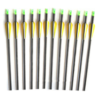 JWAC-1 flèches de tir à l'arc de haute qualité avec pointe en acier et plumes en plastique arbre en carbone pour le tir