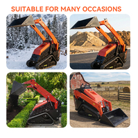 Mini-chargeuse compacte sur chenilles tout-terrain robuste 2026 en promotion, moteur diesel Euro5/EPA, système entièrement hydraulique, capacité nominale 500 kg