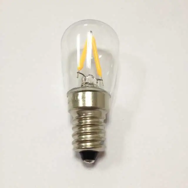 ST26 Lampu Bohlam Led Edison Hemat Energi, Lampu Bohlam Indikator Filamen LED Vintage 1W 2W Kulkas E14 Dasar
