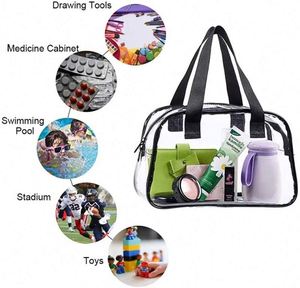 Bolso Tote Transparente de Fábrica BSCI, Bolso Transparente Pequeño para Viajes, Gimnasio, Trabajo, Estadio, Bolso Tote de PVC - Product Image 3