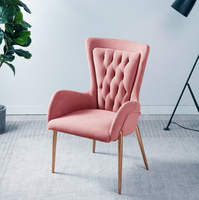 Chaises de salle à manger à bras souple modernes de luxe avec dossier Tabouret de bar de cuisine Chaise longue haute de comptoir