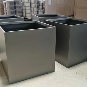 Modern FRP <b>Plastic</b> Resin Lightweight Texture Effect Fiberglass <b>Planter</b> Pots Square Styles for Home Nursery Flower Plant - Product Image 6