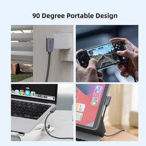 USB C <span class=keywords><strong>3</strong></span>.1 Gen <span class=keywords><strong>3</strong></span> Tùy Chỉnh Cáp 8M Nylon Áo Khoác Bện Che Chắn Nhanh Chóng Sạc 100W Pd 4K Video Đầu Ra Tương Thích Sấm Sét <span class=keywords><strong>3</strong></span> - Product Image 6