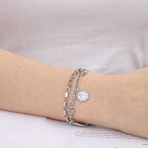 Myshape Notre Dame de Médaille Miraculeuse Bienheureuse Vierge Marie Charms Bracelet Chrétien Catholique Amulette Bijoux en Acier Inoxydable - Product Image 5