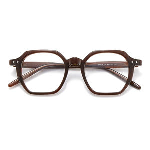 Lunettes de vue ovales Danyang à monture complète en acrylique transparent, bord large de 4 mm, pour prescriptions élevées, modèle unisexe 88019 - Product Image 4