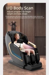 Dual 4D KI-gesteuerter Massagesessel Ganzkörper-Beinmassage mit Airbag Doppelte Wadenrollen Fuß-SPA Taillenheizung Bionische Hand Bluetooth - Product Image 4