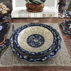 Meilleure Qualité Bols En Porcelaine Bleu Et Blanc Coloré Antique Vintage Bleu et Blanc Porcelaine Bowlslad Céréales <span class=keywords><strong>Bol</strong></span> En Céramique - Product Image 1