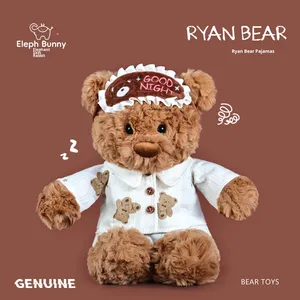 Peluche Ours Ryan Authentique à Câliner, Rembourrage Coton PP, Matière Peluche Courte Brodé, 31cm-50cm, ODM, Cadeau d'Anniversaire pour Étudiants, Idéal pour Filles - Product Image 1