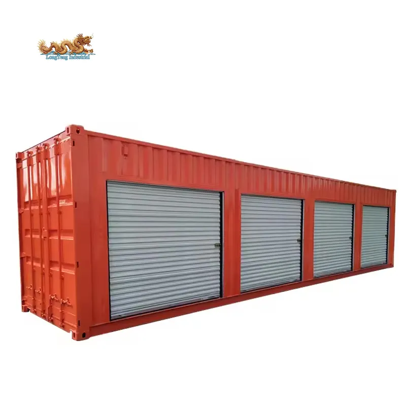 Portable Self Storage 40ft 20ft Container with Roller Shutter Sides Door Opening