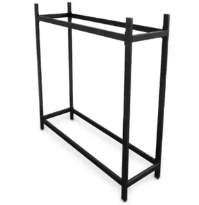 Moderne 120x25x120 cm Étagère à bois de chauffage de jardin Étagère en métal Housse de protection pratique pour le stockage en plein air Commande directe - Product Image 4