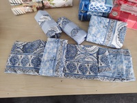 Parure de lit de luxe 6 pièces King Size, super douce et confortable, avec motif floral personnalisé et géométrique, draps à poches profondes