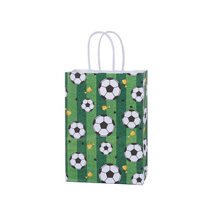 Creative <strong>Football</strong> <strong>Party</strong> Favor <strong>Bags</strong> Kraft Paper Tote <strong>Bags</strong> with Handle for Sports Fan Game Day Soccer Fans Gift Packaging - Product Image 6