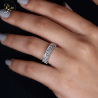 Bague de fiançailles et de mariage personnalisée en diamant de laboratoire 1 carat, or 18 carats, certifiée IGI, diamant de laboratoire taille baguette, demi-éternité, bijoux