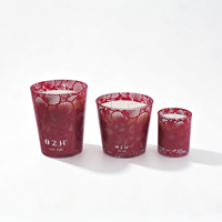 Bougie parfumée en verre à trois mèches, grande taille, de marque, combustion complète, parfum riche et longue durée, pour les fêtes, Noël, biologique