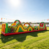 Nouveau style de parcours d'obstacles gonflable, jeu de défi gonflable, aire de jeux gonflable pour adultes et enfants