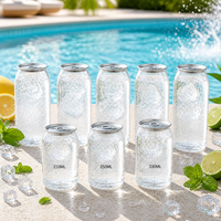 Boîtes en plastique 250ml 500ml Bouteille en plastique transparente pour boissons gazeuses avec aluminium Boîtes en PET personnalisées Bouteille en plastique