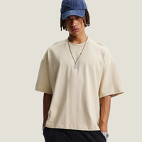 T-shirt court ample à manches courtes en coton pur 275 g/m² pour hommes et femmes, col rond, style décontracté américain, coupe oversize, ODM