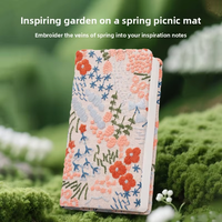 A6 japonais-coréen lin coton livre à main broderie irrégulière imprimé cahier Super épais tissu 100% demi fil vierge cadeau