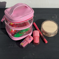 À la mode Double Couches PVC Maquillage Sac Étanche Fermeture À Glissière Cosmétique Sac Étanche Maquillage Cas