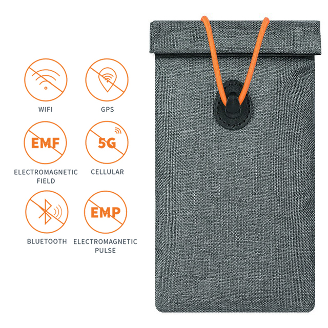 Portable Mobile Phone Signal Blocking Bag Faraday Pouch RFID Signal Shielding Bag for Anti Theft Car Key Protection Cell Phone