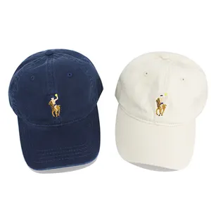 Wholesale custom your logo embroidery white navy olive green adjustable dad hat cap