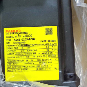 A06B-0205-B002 AIF 2/5000 มอเตอร์เซอร์โว AC ของแท้ใหม่จาก FANUC - Product Image 4