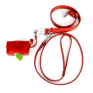 Soporte para excrementos de perro, dispensador de bolsas de basura con logotipo personalizado, de cuero - Product Image 5