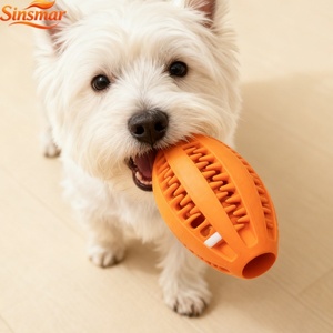 ペット用おもちゃ 漏れやすい食事ボール 犬用噛むおもちゃ＆歯磨き/クリーナー ラバーラグビー クロスボーダーおもちゃ - Product Image 2