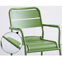 Ensemble de table moderne en aluminium 5 pièces, chaise de style loft, café, chaise de glacier, ensemble de tables et de chaises de restaurant, café