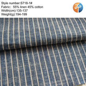 Tela de <span class=keywords><strong>Lino</strong></span> 100% a Rayas, 140 cm de Ancho, 145 g, Material de <span class=keywords><strong>Lino</strong></span> Ligero y Transpirable para Prendas de Vestir, OEM/ODM - Product Image 5