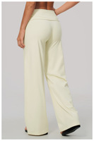 GH Pantalon d'entraînement personnalisé en nylon et élasthanne grande taille XL pour le sport de haute qualité à séchage rapide et à taille rabattable Leggings évasés pour femmes