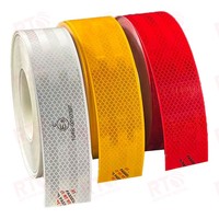 Ruban réfléchissant pour marquages de signalisation des véhicules RTLITE ECE 104, ruban réfléchissant en PET pour camion, rouleau de ruban réfléchissant