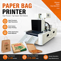 Imprimante industrielle SCX 4 couleurs à passage unique pour sacs en papier, boîtes à pizza en papier kraft, gobelets à café et serviettes, et supports de gobelets