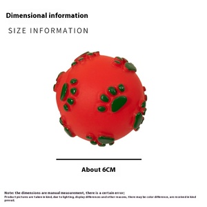 Molar temizleme dişleri köpek gıcırtılı 6cm noel evcil hayvan topu köpekler için - Product Image 2