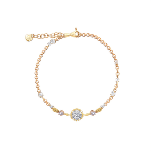 Pvd Gold Plated Stainless Steel <b>Bracelet</b> With <b>Crystal</b> Accents For Women Fashion Jewelry - Product Image 2