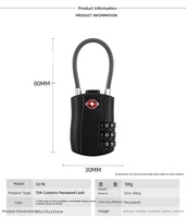 SKY GOOD TSA527 Cadenas de bagage portable approuvé par la TSA, cadenas à combinaison à 3 chiffres pour sac à dos, sac de voyage et valise