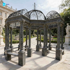 جازيبو رخامي مخصص للحدائق الخارجية بأسعار مناسبة، عمود رخامي، تمثال، منحوتة حجرية، تصميم روماني - Product Image 6