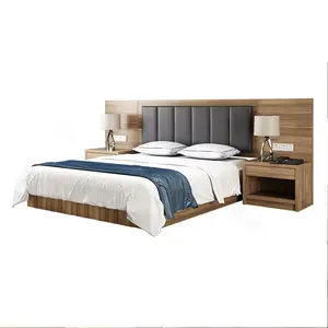 공장 직접 호텔 가구를 사용자 정의 현대적인 디자인 호텔 나무 침대 호텔 가구 침실 세트