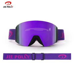 نظارات رياضية ثلجية فاخرة مضادة للضباب بشعار OEM مخصص وعدسات مغناطيسية خارجية ملونة بالضوء نظارات تزلج Otg معدات التزلج على الجل - Product Image 2