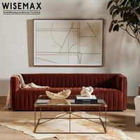 WISEMAX MÖBEL Hochwertiges Sofa-Set im Creme-Stil Möbel aus Massivholz Stoff Elastischer Schwamm Polsterung Modulares Relaxsofa