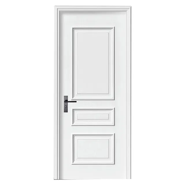 Stile americano design minimalista porte interne non verniciate porte in legno massello di abete pieno di impiallacciatura porte per le case