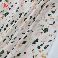 Tissu en viscose 100 % floral, imprimé en mousseline de soie, respirant et doux pour vêtements et robes - Grande Vente