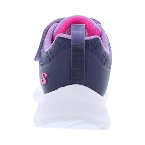รองเท้า Skechers Jumpters 2.0 Blurred Dreams Ps สำหรับเด็กผู้หญิง สีชมพูสดและสีกรมท่า สไตล์ลำลอง - Product Image 3