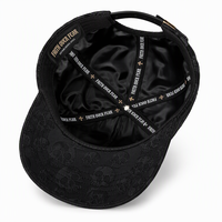 Casquettes d'Halloween doublées de satin, casquettes de baseball personnalisées, casquettes Gorras avec logo 3D brodé, casquettes Baez, casquettes à 5 panneaux en suède avec strass et motif barbe