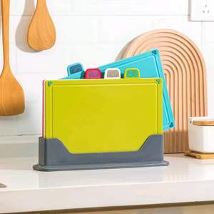 Household Food Grade 4 in 1 Kitchen Cutting Board Set Multifunctional <b>Plastic</b> Chopping Board Set - Product Image 3