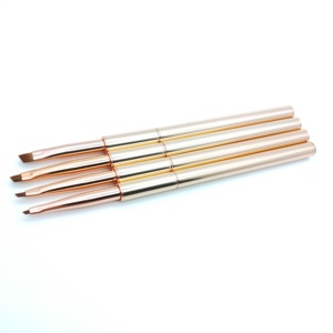 <span class=keywords><strong>Pinceau</strong></span> à une seule touche pour nail art, mini, pour peinture florale gel acrylique, couleur or rose - Product Image 2