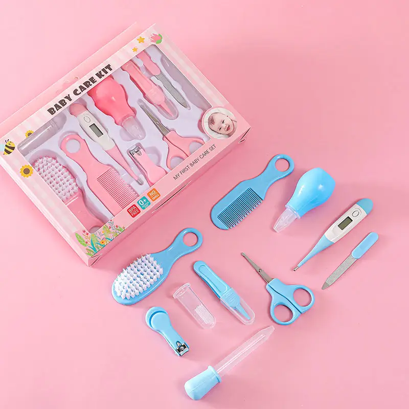 Newborn Girls Boys 10pcs High Quality Baby Healthcare And Grooming Kit Set Portable Baby Safety Care Daily Care Set