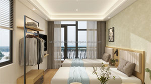 Mobilier Commercial pour Projet Hôtelier 3 Étoiles : Suite Complète avec Chambre Jumelle, Cuisine Intégrée et Armoires - Product Image 3